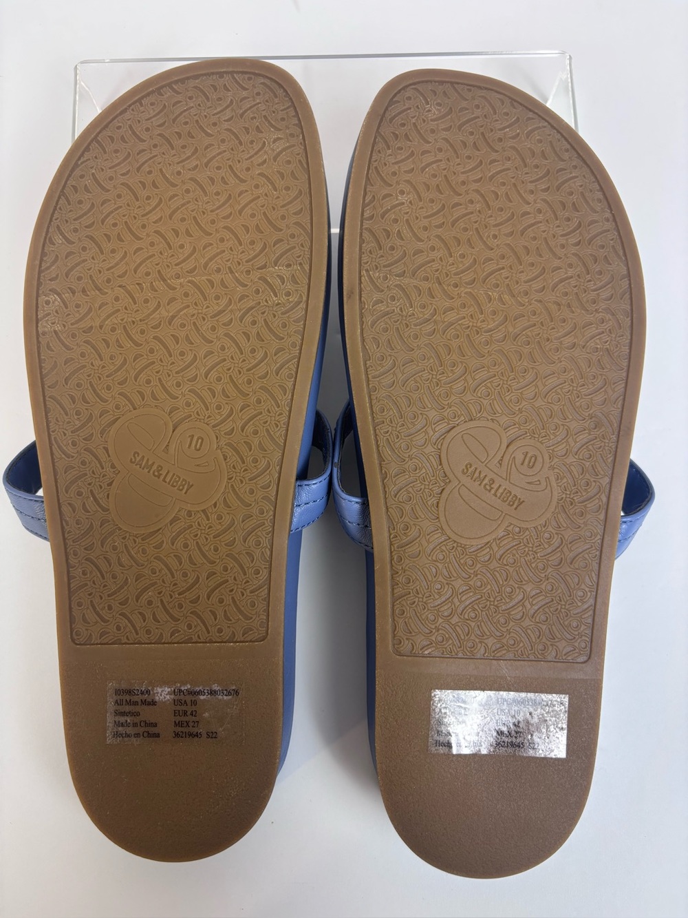Sam & Libby Alexandra Floral Thong Flip Flop Sandals Slip-On Medallion Blue 10 - Picture 10 of 13
